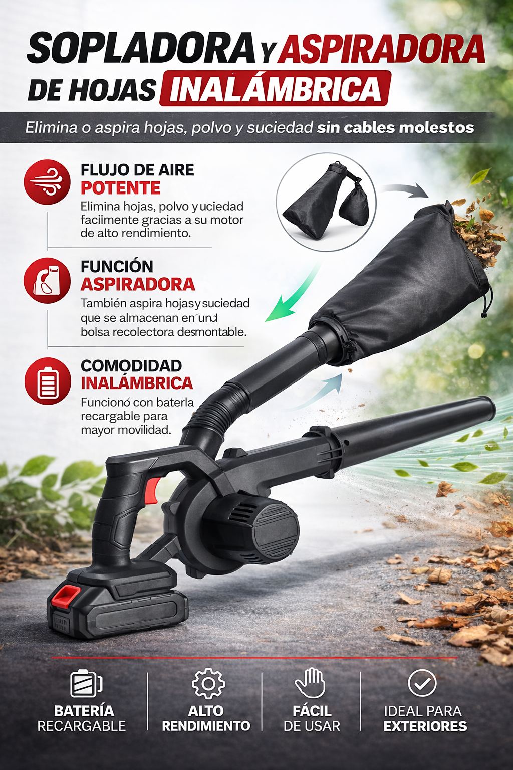 SOPLADORA Y ASPIRADORA  - TURBOCLEAN PRO™ + ENVÍO GRATIS